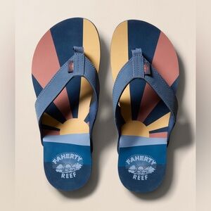 Faherty x Reef Unisex Eva Flip Flop - Indigo Sunrise Men’s 6 Women’s 7.5 NEW NWT